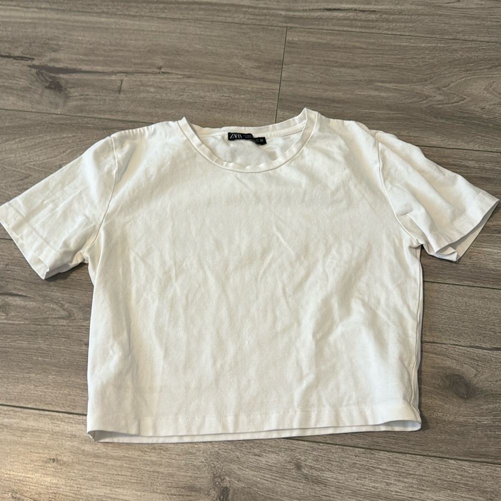 Zara white tee shirt